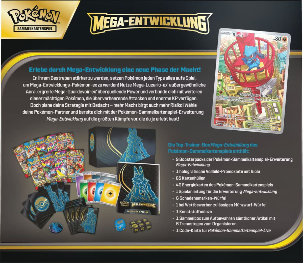 Pokémon Mega Entwicklung Top Trainer Box Lucario (DE)