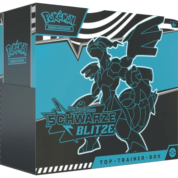 Pokemon Top-Trainer-Box Karmesin & Purpur – Schwarze Blitze